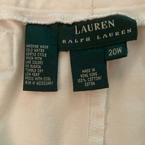 Lauren Ralph Lauren Cream Cotton Pants